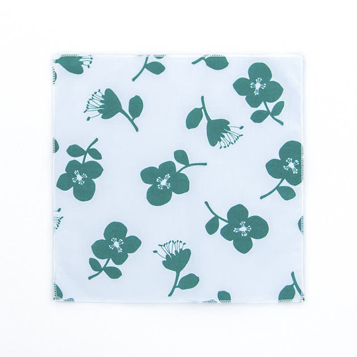 Men's Fresh Floral Patterns Cotton Pocket Square