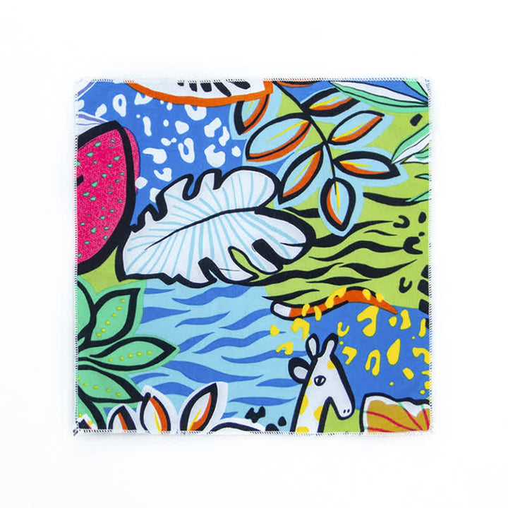 Men's Fresh Floral Patterns Cotton Pocket Square