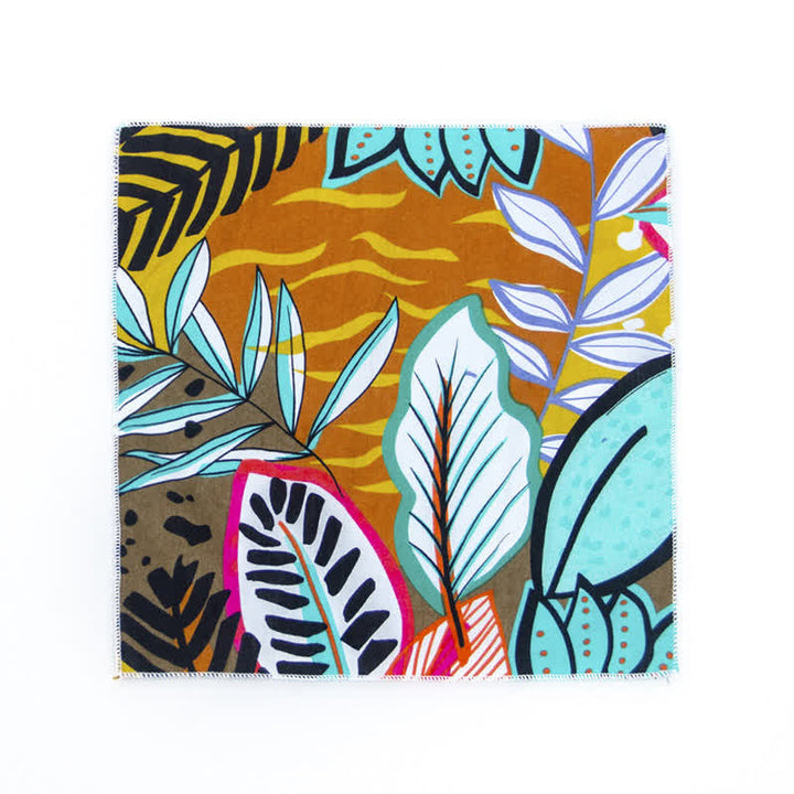 Men's Fresh Floral Patterns Cotton Pocket Square
