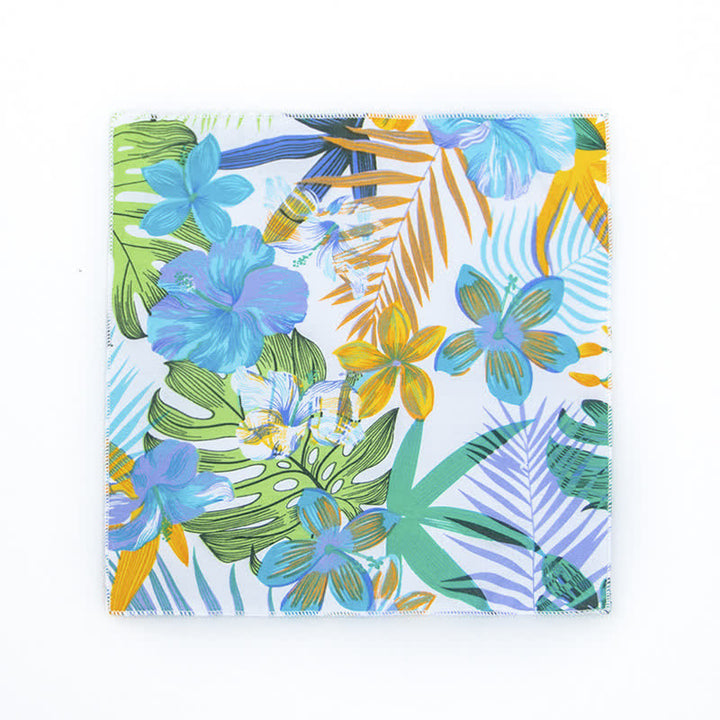 Men's Fresh Floral Patterns Cotton Pocket Square