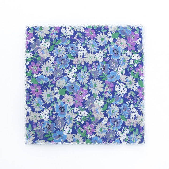 Men's Fresh Floral Patterns Cotton Pocket Square