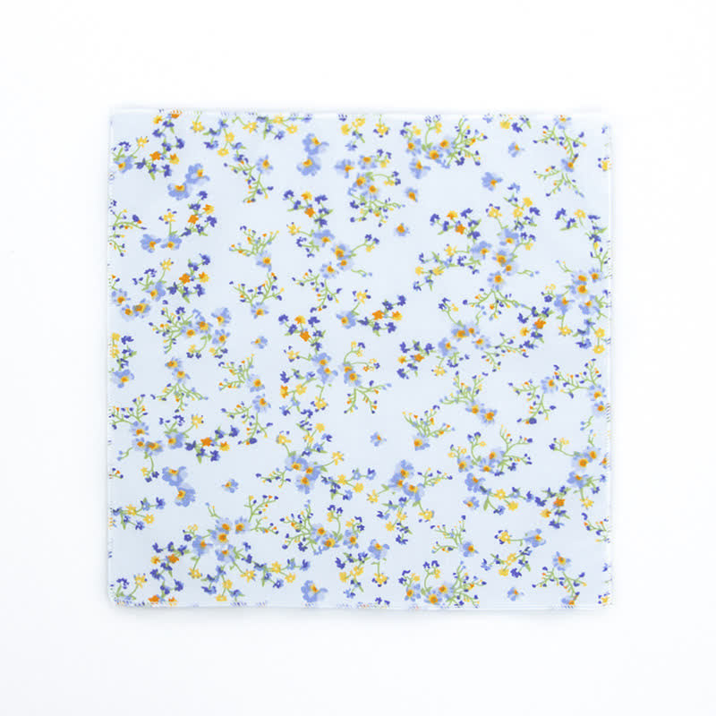 Men's Fresh Floral Patterns Cotton Pocket Square