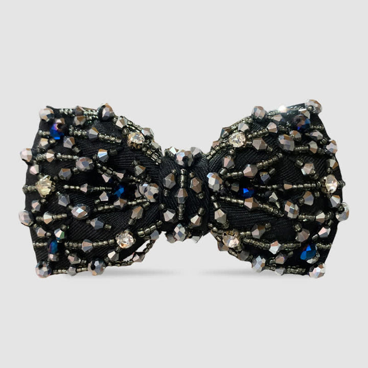 Sparkling Colorful Crystal Embroidered Beaded Bow Tie - Style #4 - image 4