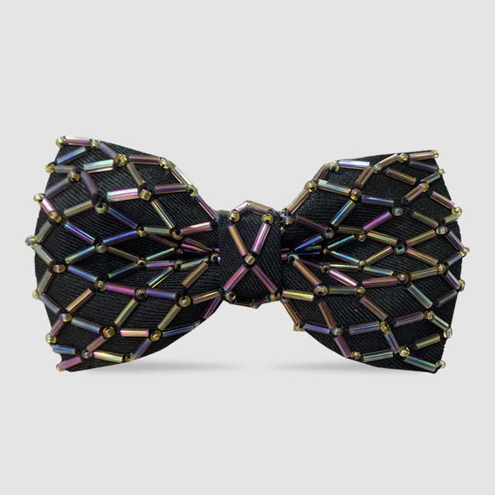 Sparkling Colorful Crystal Embroidered Beaded Bow Tie - Style #1 - image 0