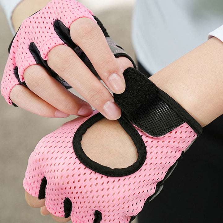 Breathable Lightweight Cycling Lifting Fingerless Gym Gloves - image 7