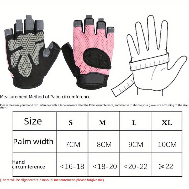Breathable Lightweight Cycling Lifting Fingerless Gym Gloves