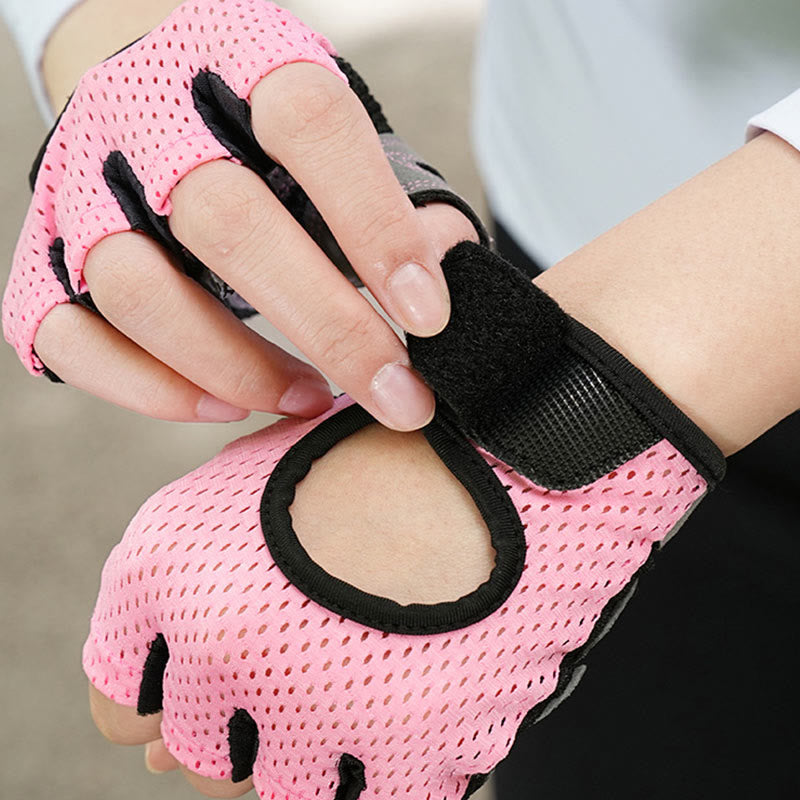 Breathable Lightweight Cycling Lifting Fingerless Gym Gloves