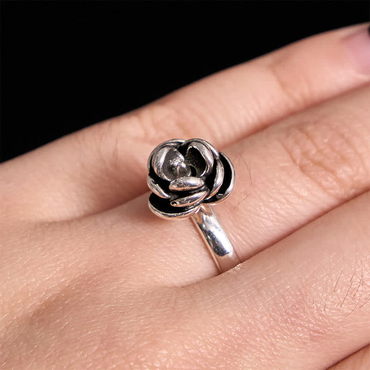 Detachable Twist Rose Flower Self Defense Adjustable Ring - image 6