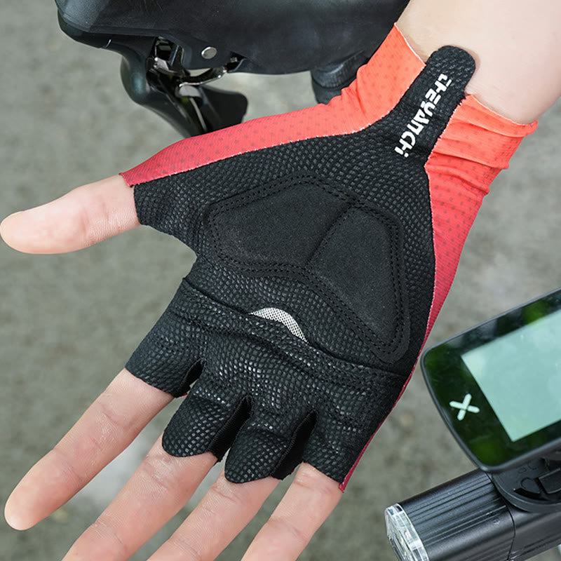 Sports Cycling Half Finger Anti-Slip Ice Silk Gloves