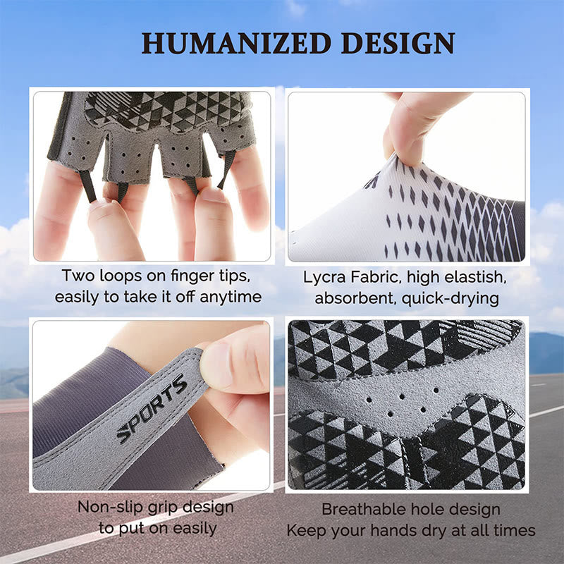 Sports Anti-Slip Breathable Fingerless Gloves - image 9