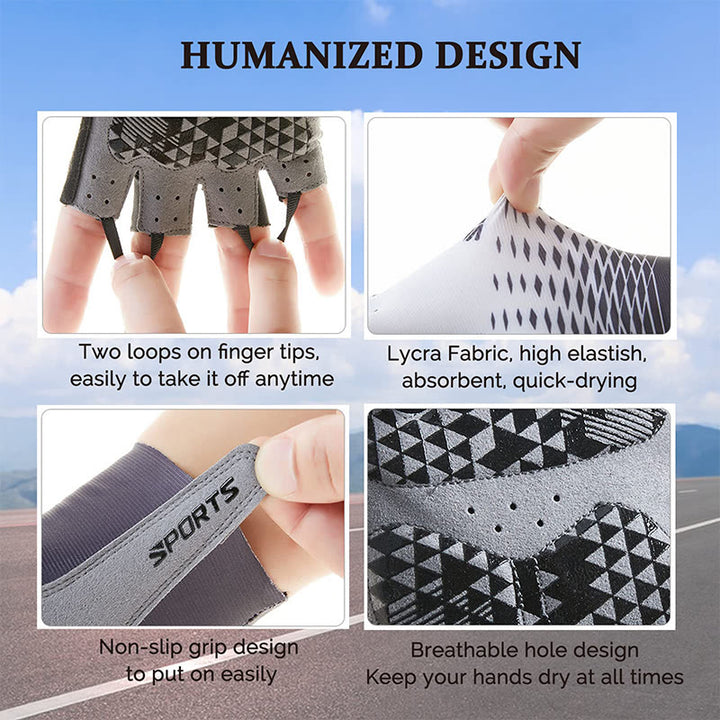 Sports Anti-Slip Breathable Fingerless Gloves - image 9