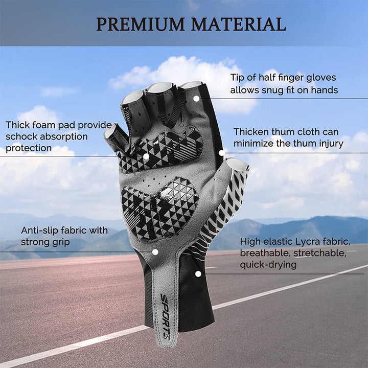 Sports Anti-Slip Breathable Fingerless Gloves - image 6