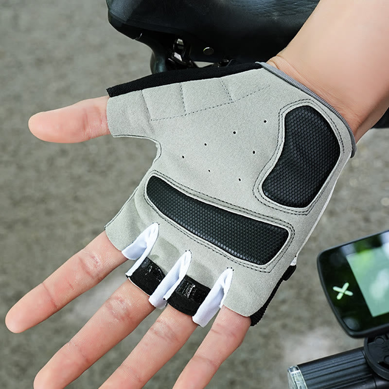 Outdoor Cycling Unisex Anti-Slip Half finger Gloves - image 4