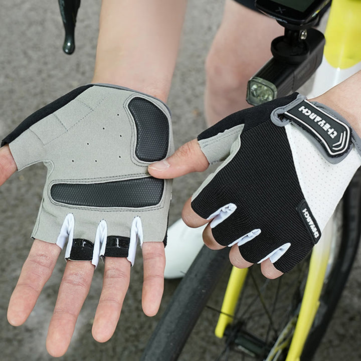 Outdoor Cycling Unisex Anti-Slip Half finger Gloves - image 2