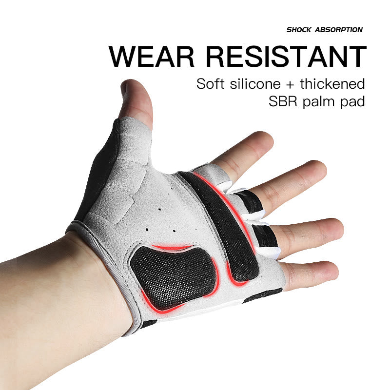 Outdoor Cycling Unisex Anti-Slip Half finger Gloves - image 6