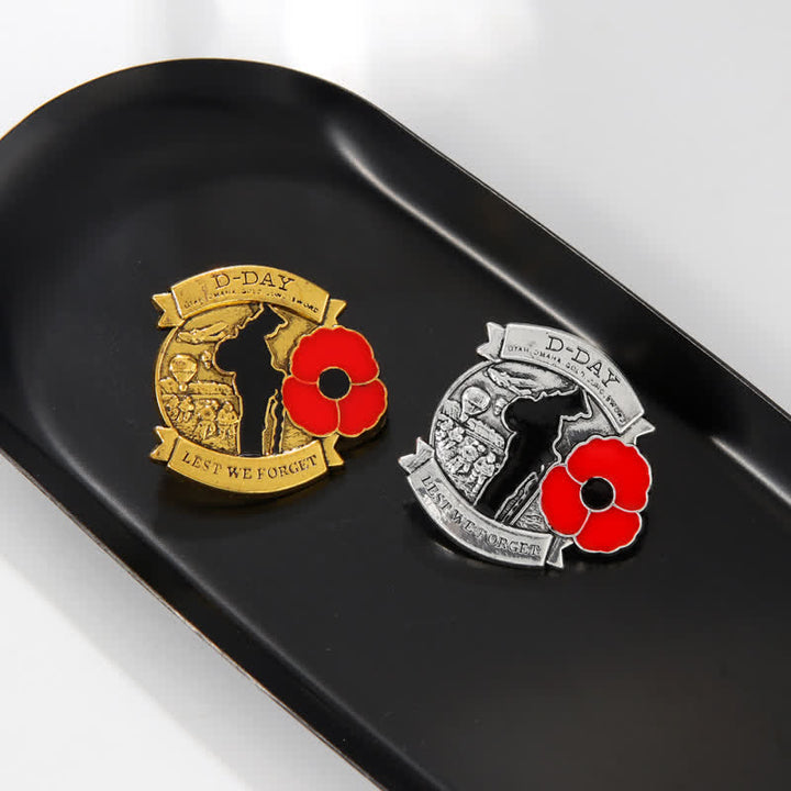 D-Day 80th Anniversary Commemorative Poppy Brooch