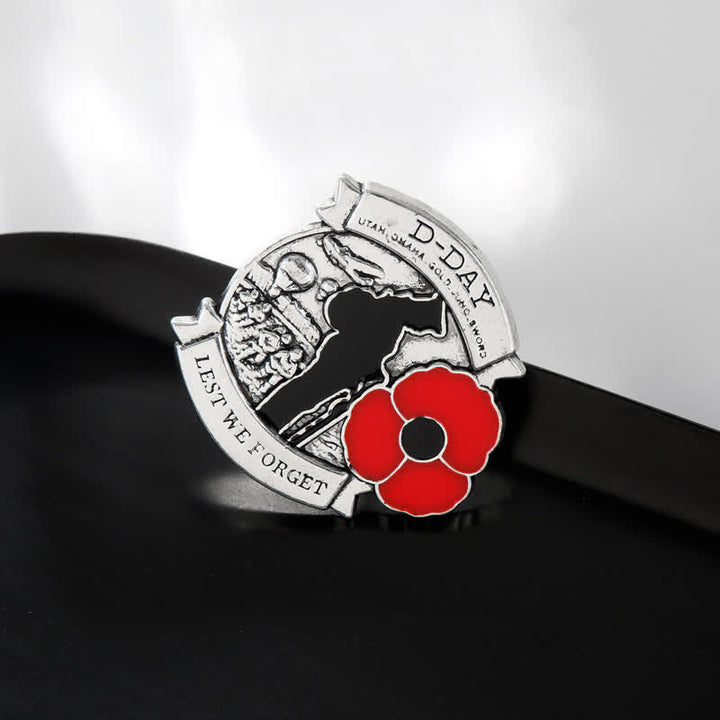 D-Day 80th Anniversary Commemorative Poppy Brooch