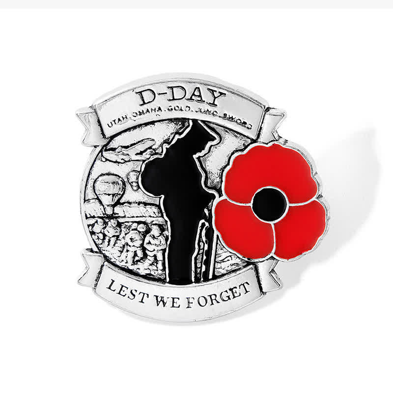 D-Day 80th Anniversary Commemorative Poppy Brooch
