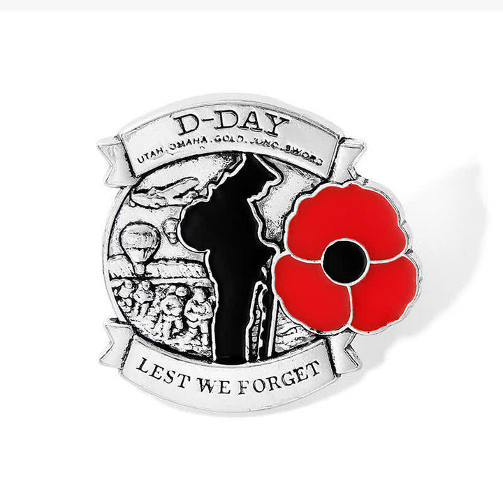 D-Day 80th Anniversary Commemorative Poppy Brooch