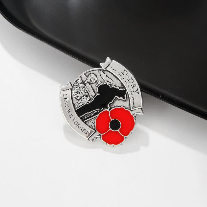 D-Day 80th Anniversary Commemorative Poppy Brooch