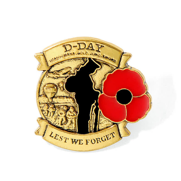 D-Day 80th Anniversary Commemorative Poppy Brooch