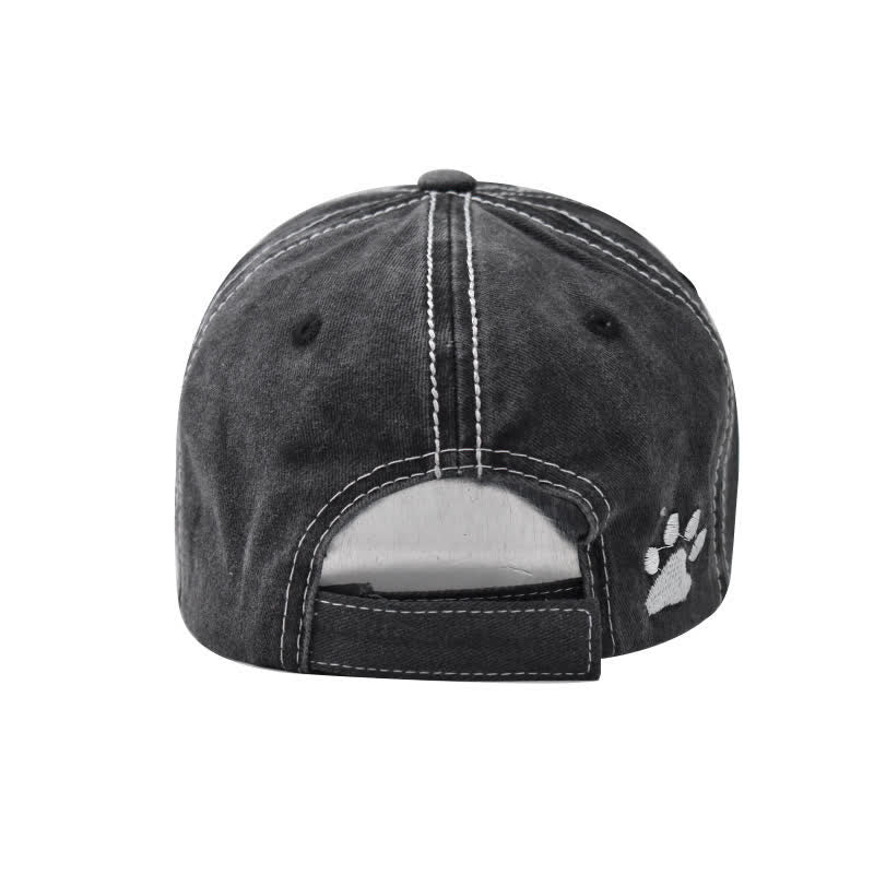 Dog Vibes Only Embroidered Washed Baseball Cap
