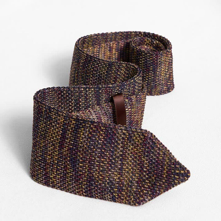 Men's Mixed Color Striped Knitted Necktie