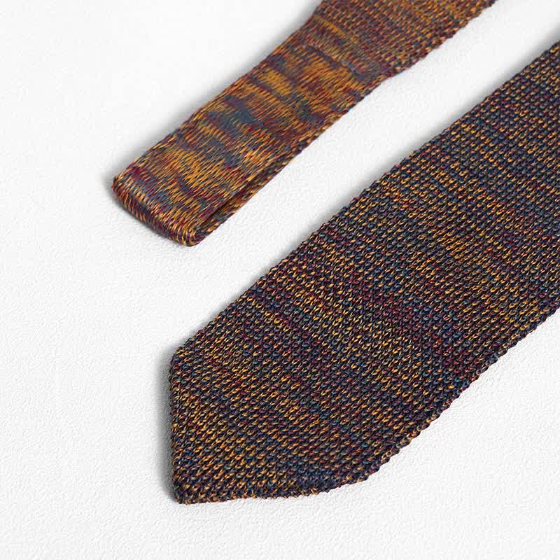 Men's Mixed Color Striped Knitted Necktie - image 11
