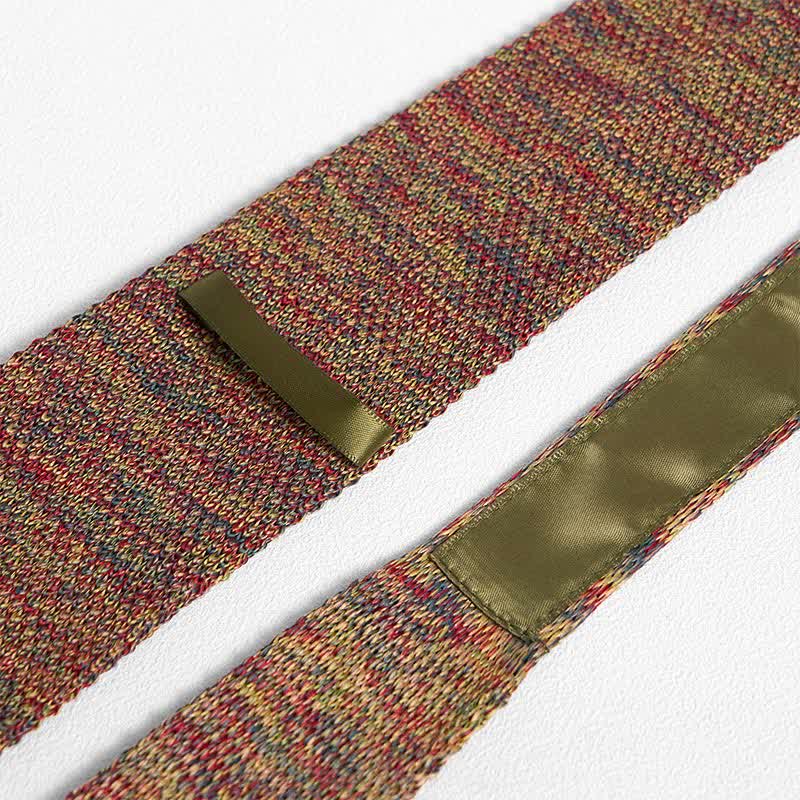Men's Mixed Color Striped Knitted Necktie - image 2
