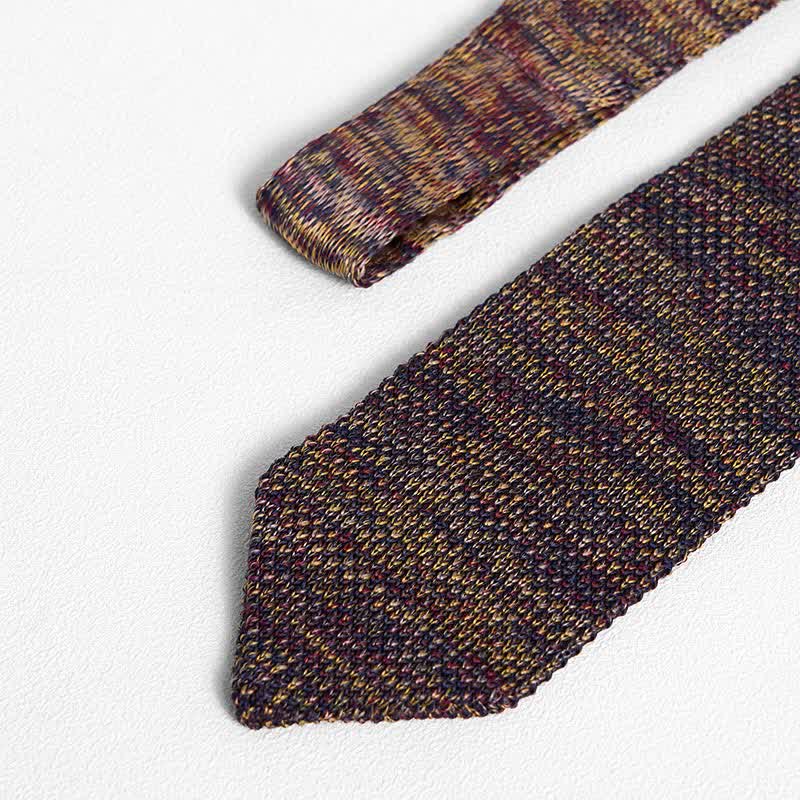 Men's Mixed Color Striped Knitted Necktie - image 14