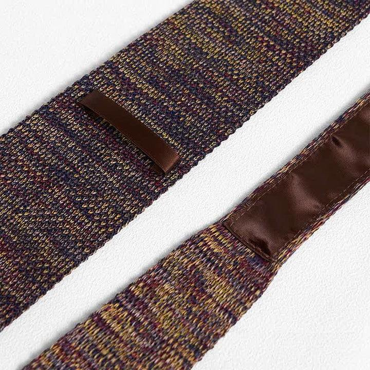 Men's Mixed Color Striped Knitted Necktie - image 15