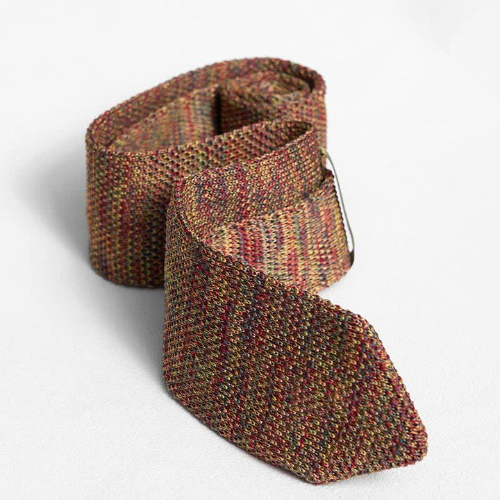 Men's Mixed Color Striped Knitted Necktie - image 1
