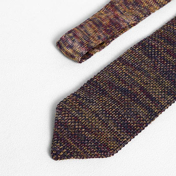 Men's Mixed Color Striped Knitted Necktie - image 14