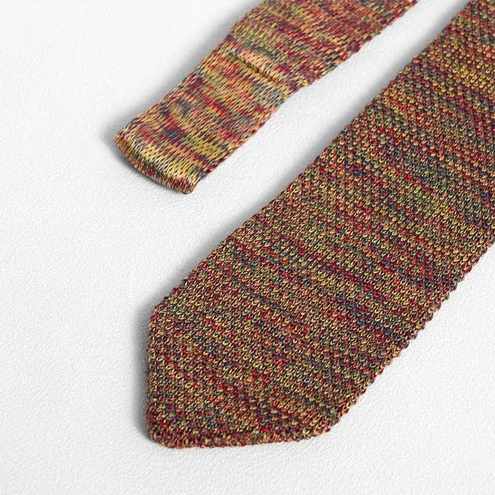 Men's Mixed Color Striped Knitted Necktie - image 3