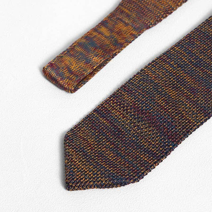 Men's Mixed Color Striped Knitted Necktie - image 11