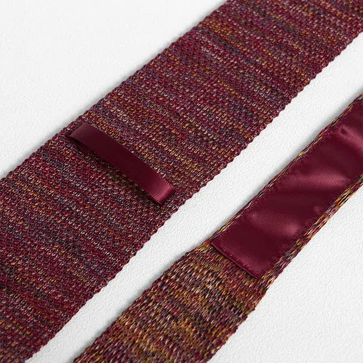 Men's Mixed Color Striped Knitted Necktie - image 6