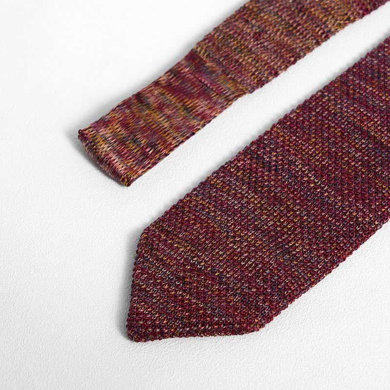 Men's Mixed Color Striped Knitted Necktie - image 7