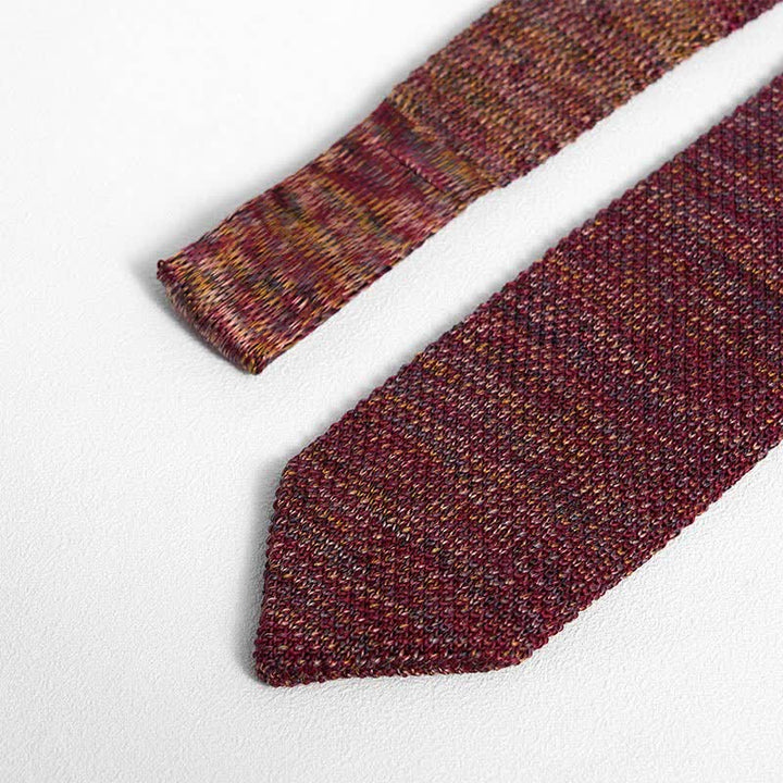 Men's Mixed Color Striped Knitted Necktie - image 7