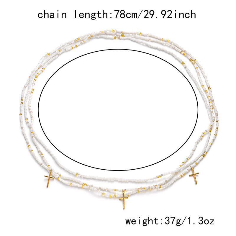 Women's Boho Summer Colorful Beads Layered Waist Chain - image 12
