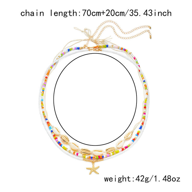 Women's Boho Summer Colorful Beads Layered Waist Chain - image 8