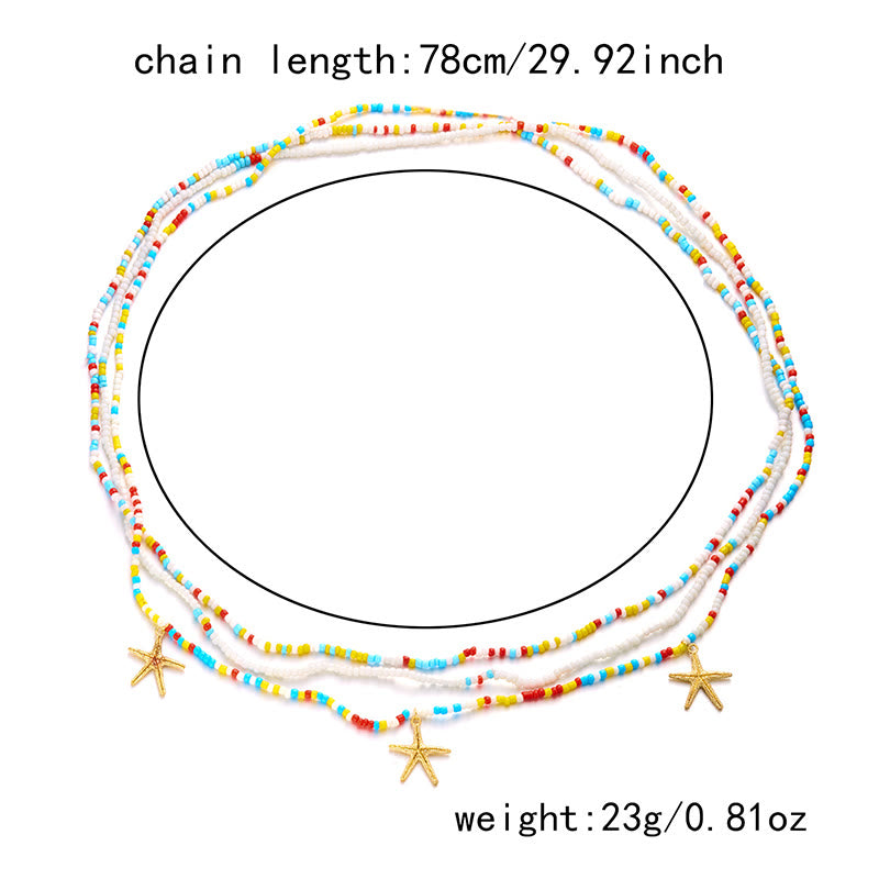 Women's Boho Summer Colorful Beads Layered Waist Chain - image 10