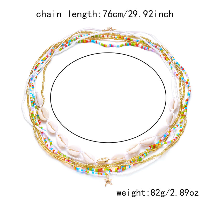 Women's Boho Summer Colorful Beads Layered Waist Chain - image 1