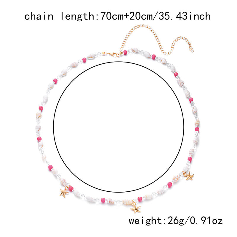 Women's Bohemian Beach Starfish Sea Shell Waist Chain