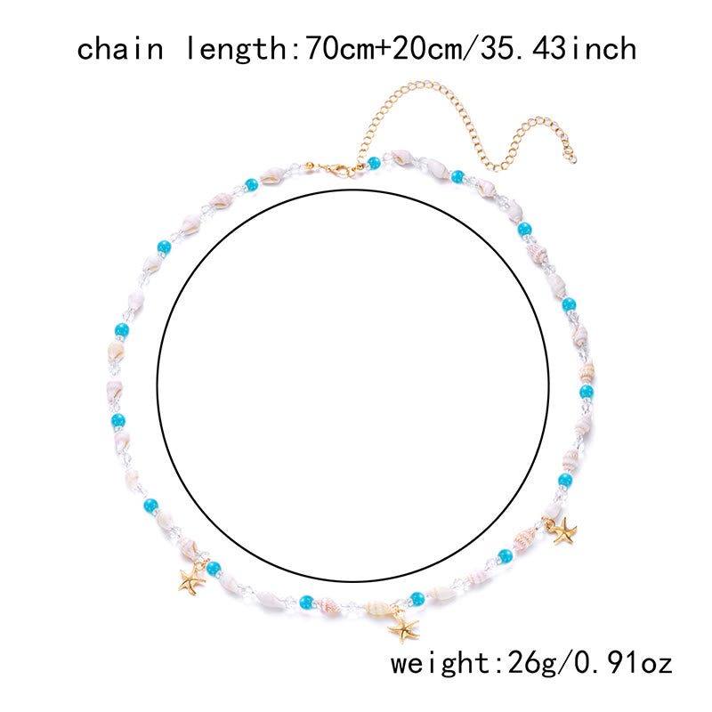 Women's Bohemian Beach Starfish Sea Shell Waist Chain - image 3