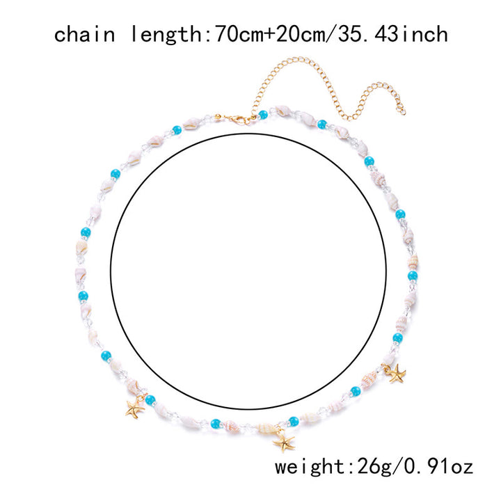 Women's Bohemian Beach Starfish Sea Shell Waist Chain - image 3