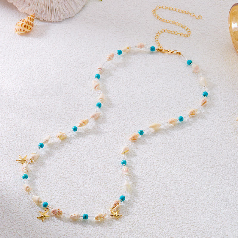 Women's Bohemian Beach Starfish Sea Shell Waist Chain - image 2