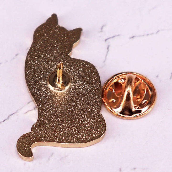 Mystical Starry Sky Cat Enamel Pin Brooch