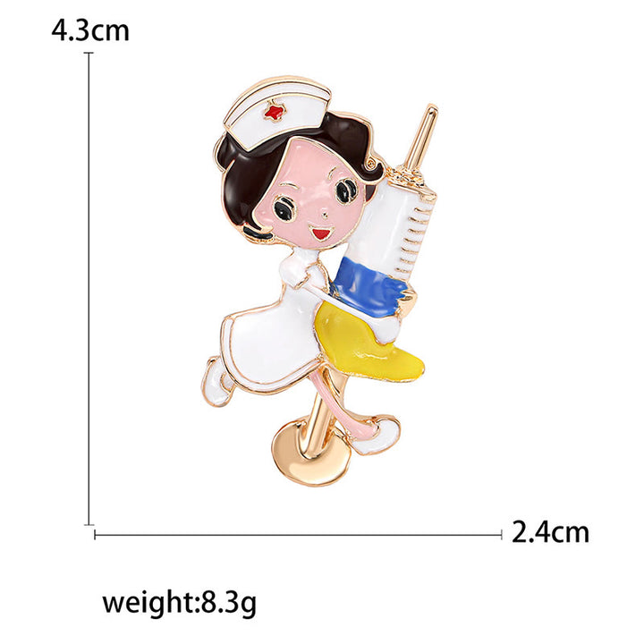 Cut Nurse Medical Nurse Gift Enamel Brooch