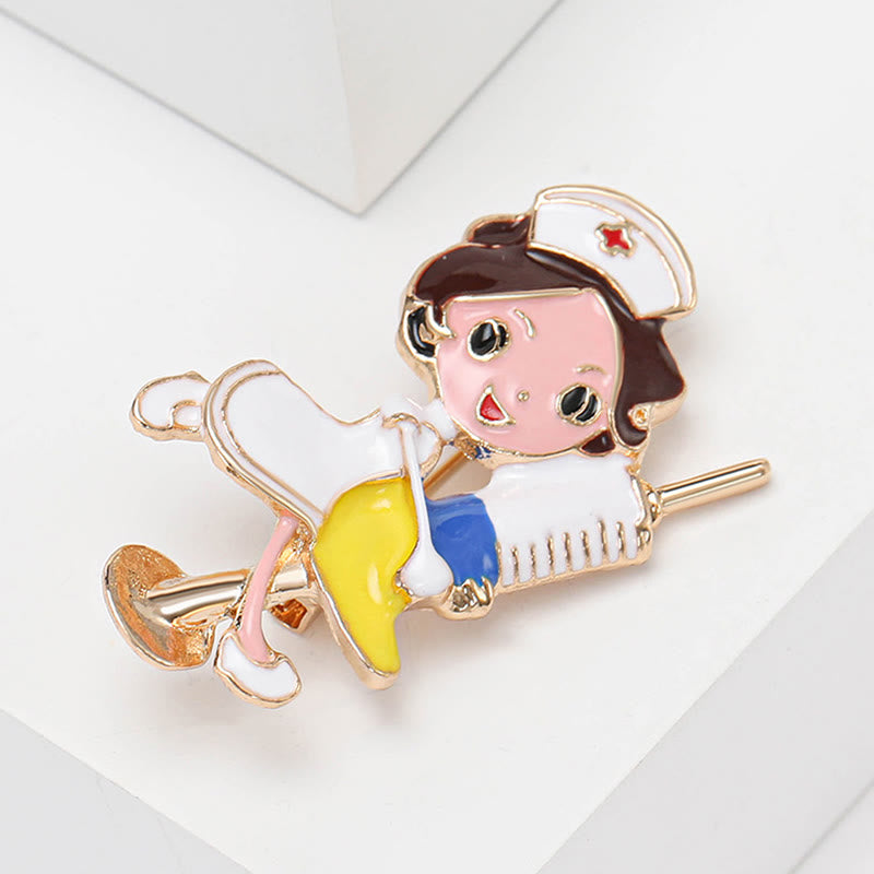Cut Nurse Medical Nurse Gift Enamel Brooch