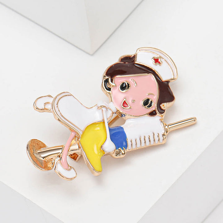 Cut Nurse Medical Nurse Gift Enamel Brooch